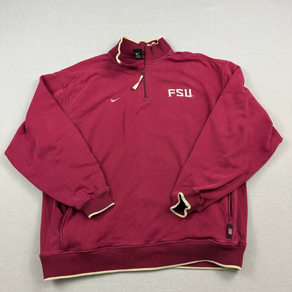 Vintage Florida State Seminoles Sweater Men XL Red Nike Pullover Basketball 90s